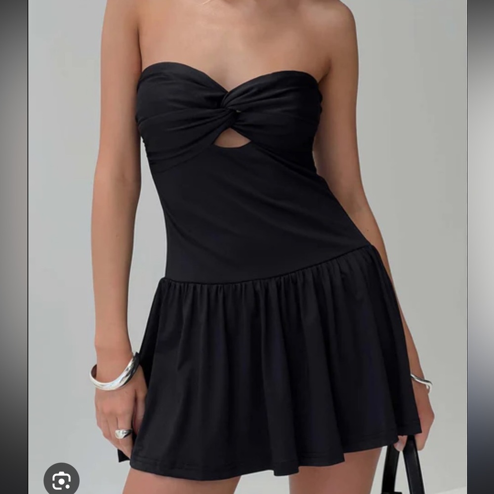 Princess Polly Black Strapless Mini Dress